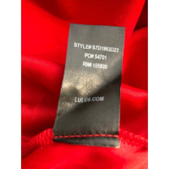 Lulus Believe in Love Dress Sleeveless Backless Skater Fit Flare Mini Red NWT S - Picture 7 of 9